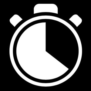 Black and White Stopwatch Icon