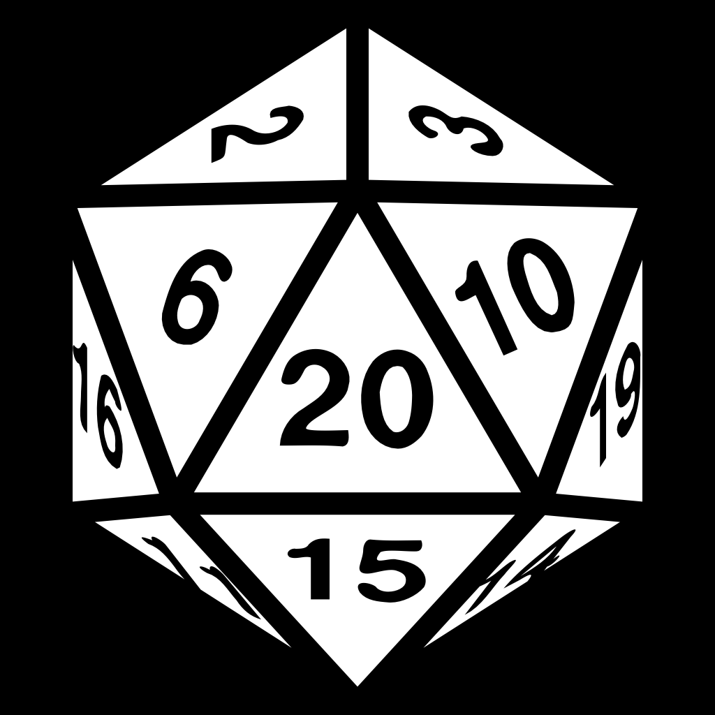 A d20 icon